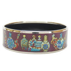 Hermes Bangle Enamel GM Perfume Bottle Metal Wine Red Multicolor Silver — view 3