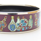 Hermes Bangle Enamel GM Perfume Bottle Metal Wine Red Multicolor Silver — view 4