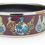 Hermes Bangle Enamel GM Perfume Bottle Metal Wine Red Multicolor Silver — view 5