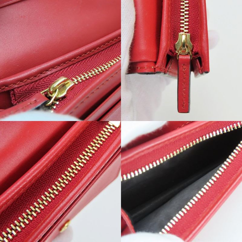 Gucci Bifold Wallet Bosco GG Supreme Canvas Beige Pink Red Compact Patch — view 8