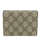 Gucci Bifold Wallet Bosco GG Supreme Canvas Beige Pink Red Compact Patch — view 2