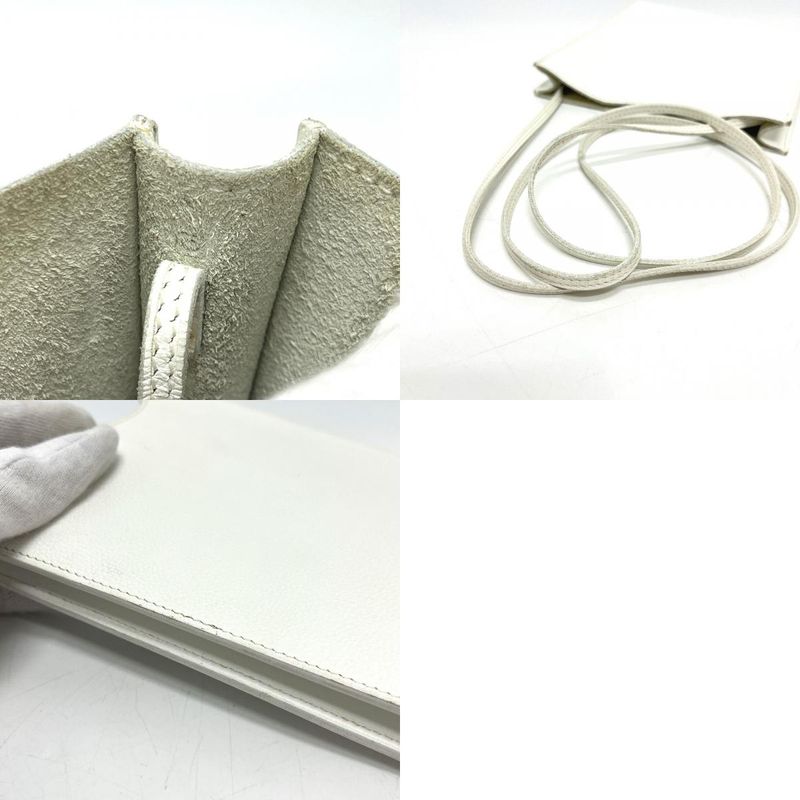 Hermes Shoulder Bag Onimetou Leather White — view 9