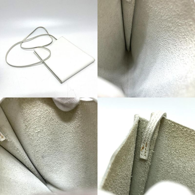 Hermes Shoulder Bag Onimetou Leather White — view 8