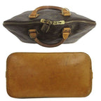 Louis Vuitton Monogram Alma Handbag Leather Brown — view 8