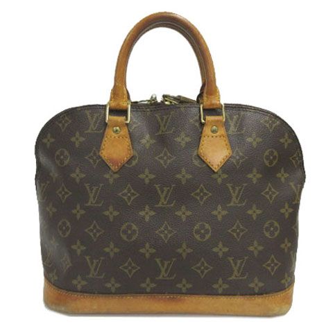 Louis Vuitton Monogram Alma Handbag Leather Brown — view 6