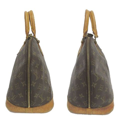 Louis Vuitton Monogram Alma Handbag Leather Brown — view 7