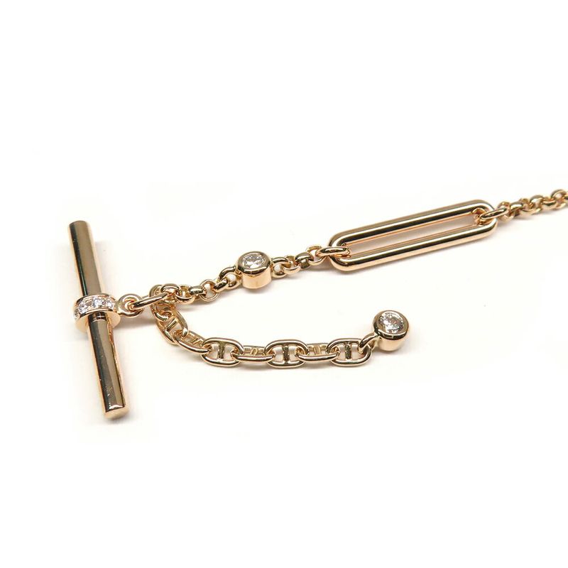 Hermes Bracelet Chaine D'ancre Chaos Diamond ST 750 PG 18K Manufactured — view 3
