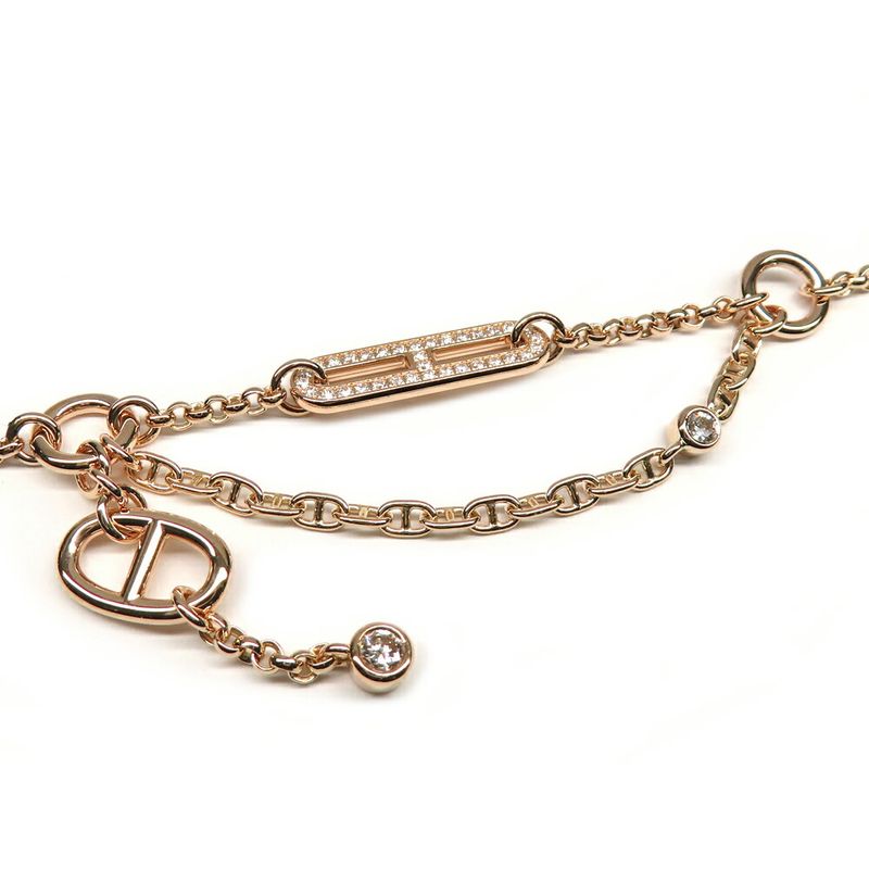Hermes Bracelet Chaine D'ancre Chaos Diamond ST 750 PG 18K Manufactured — view 4