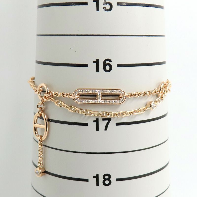 Hermes Bracelet Chaine D'ancre Chaos Diamond ST 750 PG 18K Manufactured — view 9