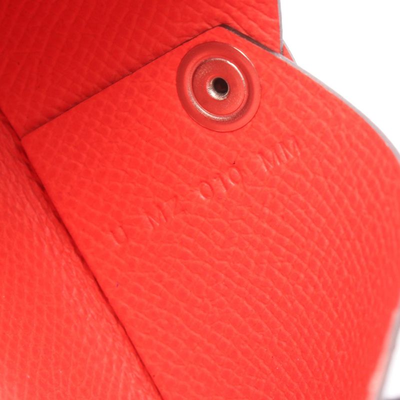 Hermes Coin Case Calvi Verso Rouge Venetian Rose Texas Leather Calf — view 6