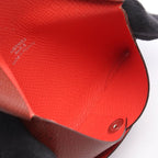 Hermes Coin Case Calvi Verso Rouge Venetian Rose Texas Leather Calf — view 4