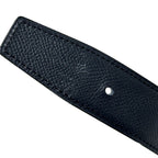 Hermes Belt Street H Leather Navy Gray Reversible — view 8