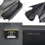 Chanel Wallet Chain Ap4653 Random Grained Shiny Calfskin BK — view 7
