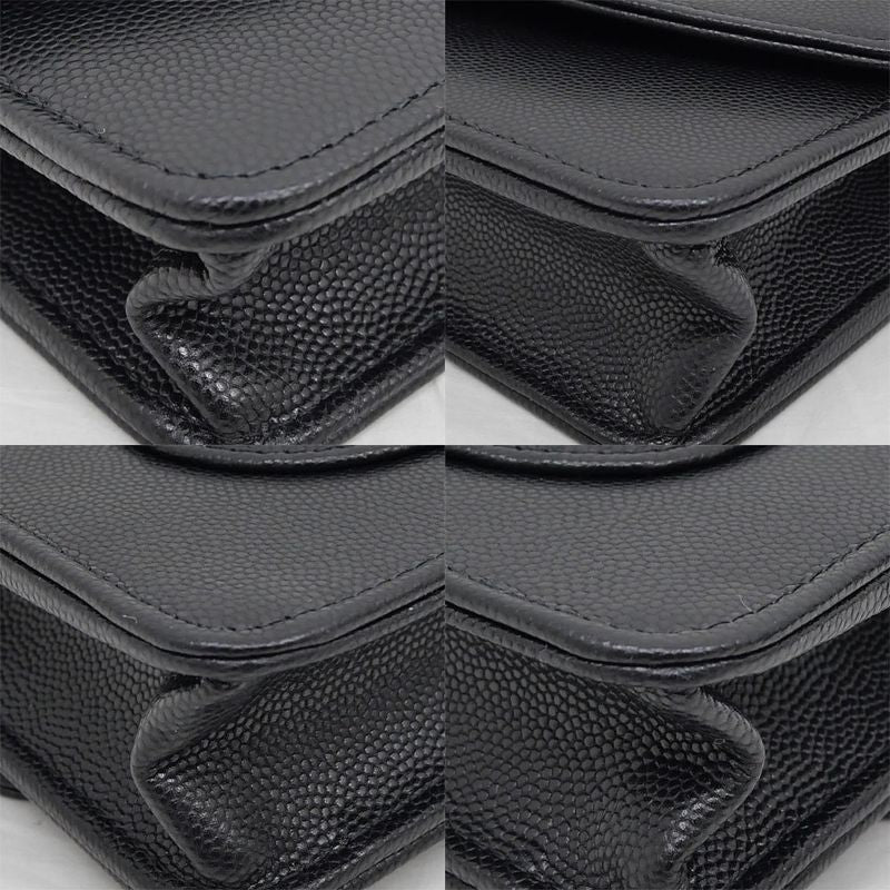 Chanel Wallet Chain Ap4653 Random Grained Shiny Calfskin BK — view 5