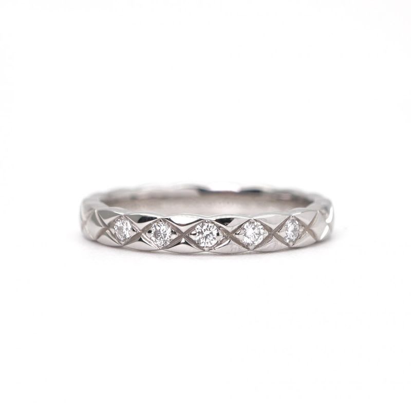 Chanel Coco Crush John Parisian Ring Pt950 Silver Diamond — view 3