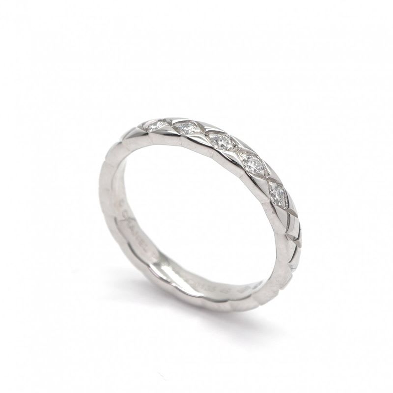 Chanel Coco Crush John Parisian Ring Pt950 Silver Diamond — view 4