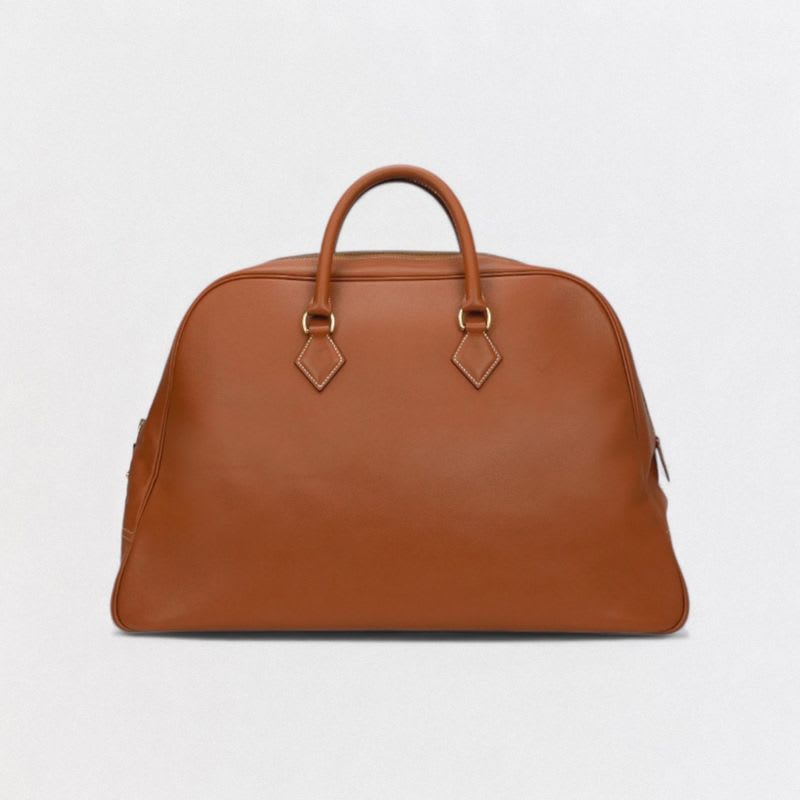 Hermes Sampron Bag Tote Courchevel Gold Brown Hardware Handbag Boston