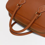 Hermes Sampron Bag Tote Courchevel Gold Brown Hardware Handbag Boston