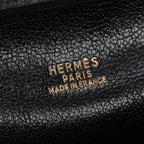 Hermes Bag Tote Box Calf Noir Black Gold Hardware Handbag Vintage Antique — view 9