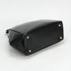Hermes Bag Tote Box Calf Noir Black Gold Hardware Handbag Vintage Antique — view 6
