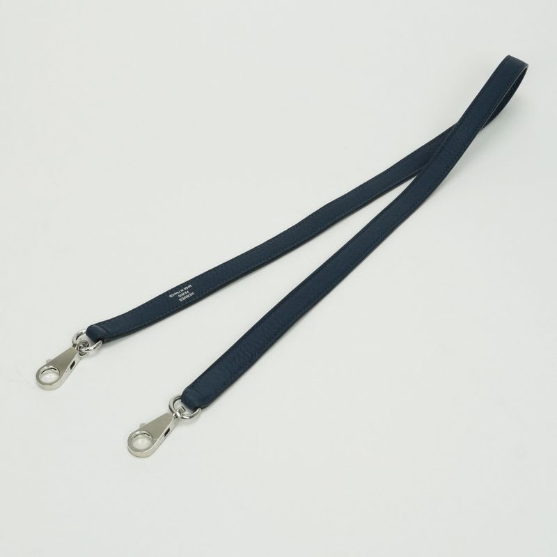 Hermes Shoulder Strap Togo Bleu Obscur Navy Blue Silver — view 2