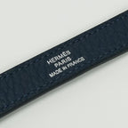 Hermes Shoulder Strap Togo Bleu Obscur Navy Blue Silver — view 4