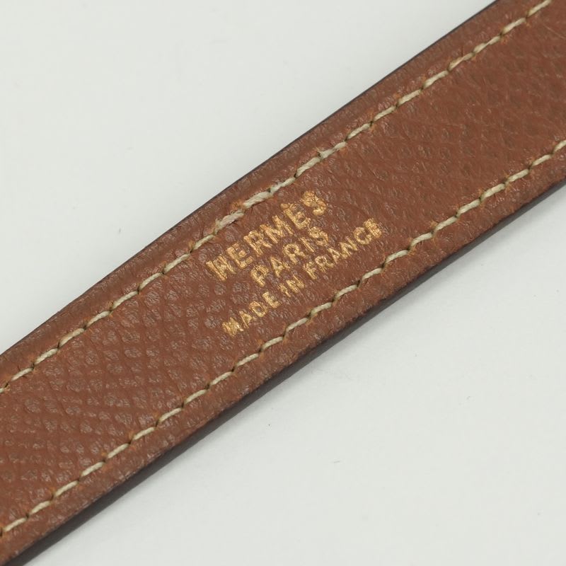 Hermes Shoulder Strap Courchevel Gold Brown Hardware — view 3