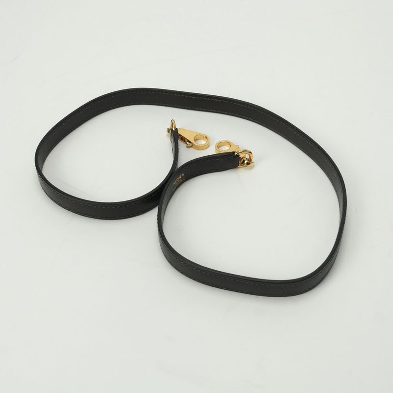 Hermes Shoulder Strap Box Calf Brown Tea Gold Hardware — view 2