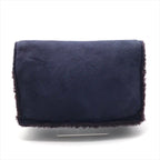 Chanel CC Logo Turnlock Mouton Hand Clutch Navy — view 2