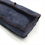 Chanel CC Logo Turnlock Mouton Hand Clutch Navy — view 5