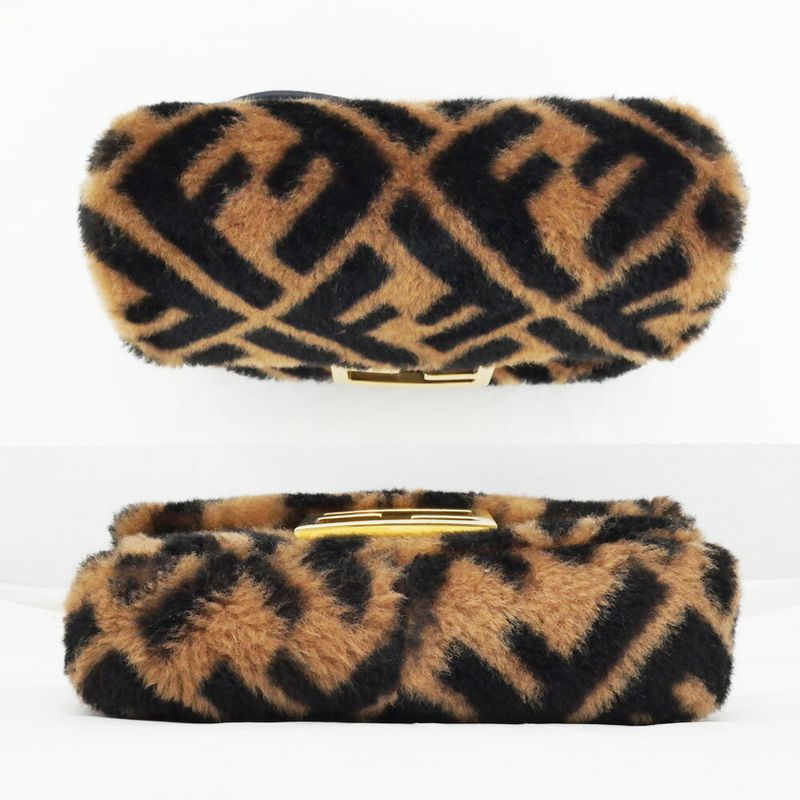 Fendi Mamma Bucket Mini Zucca Pattern Shoulder Bag Leather Fa — view 5