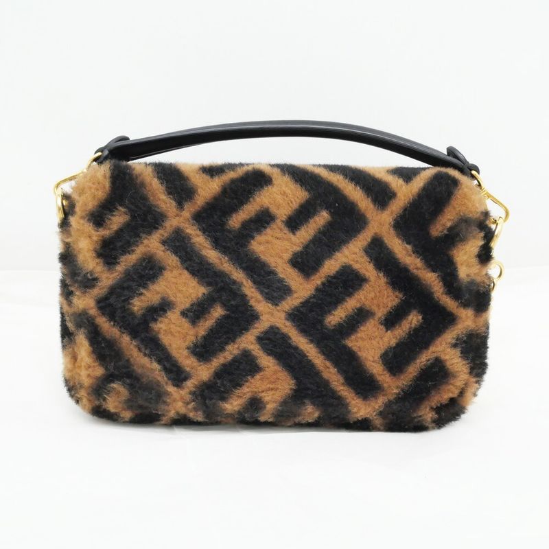 Fendi Mamma Bucket Mini Zucca Pattern Shoulder Bag Leather Fa — view 3