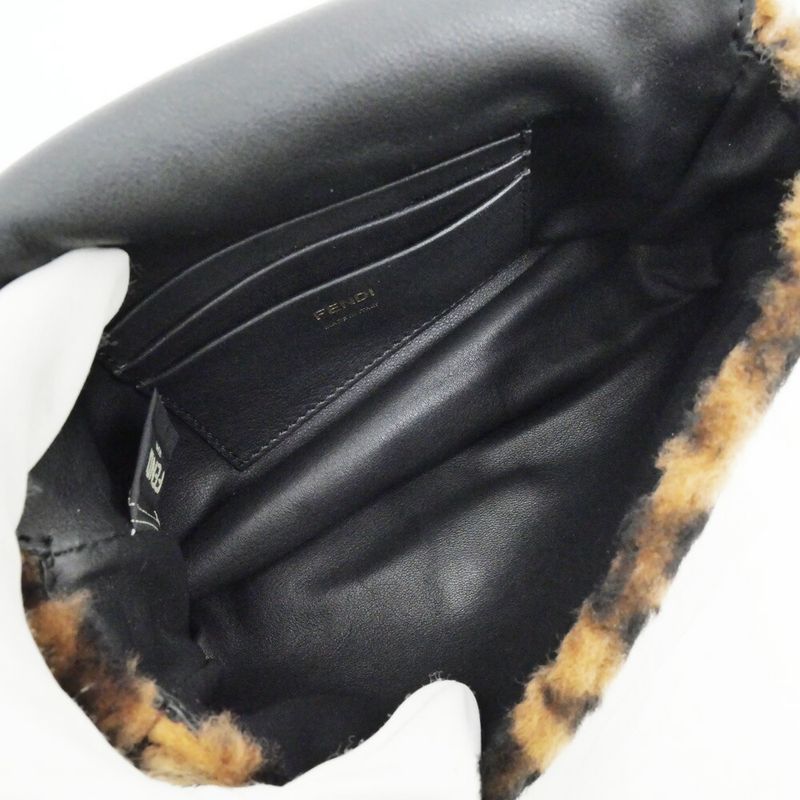 Fendi Mamma Bucket Mini Zucca Pattern Shoulder Bag Leather Fa — view 7
