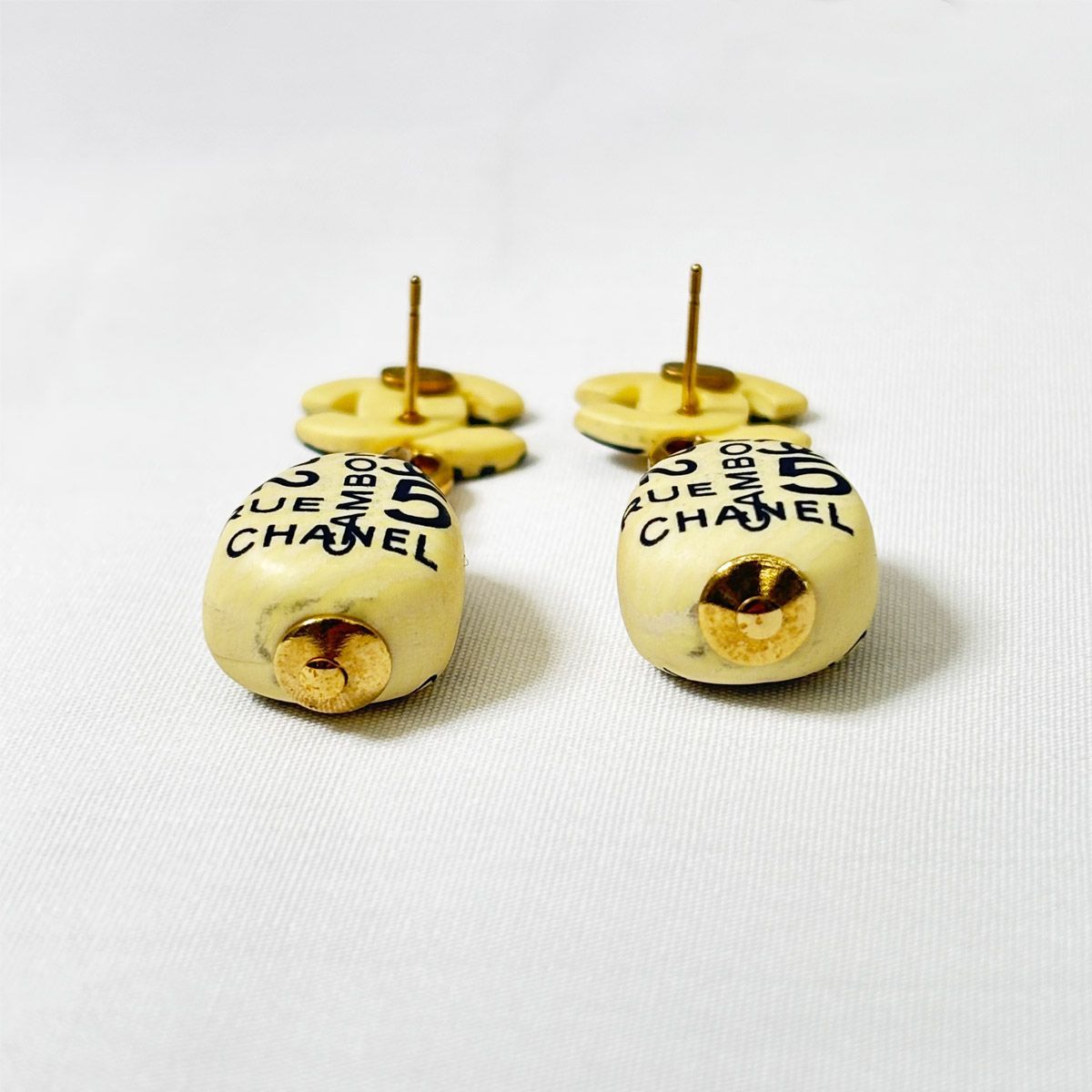 Chanel Cambon Wooden Earrings — view 4