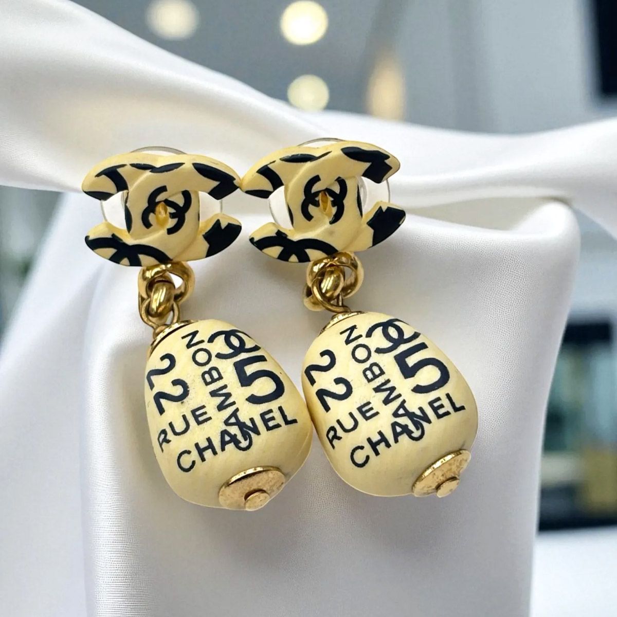 Chanel Cambon Wooden Earrings — view 8
