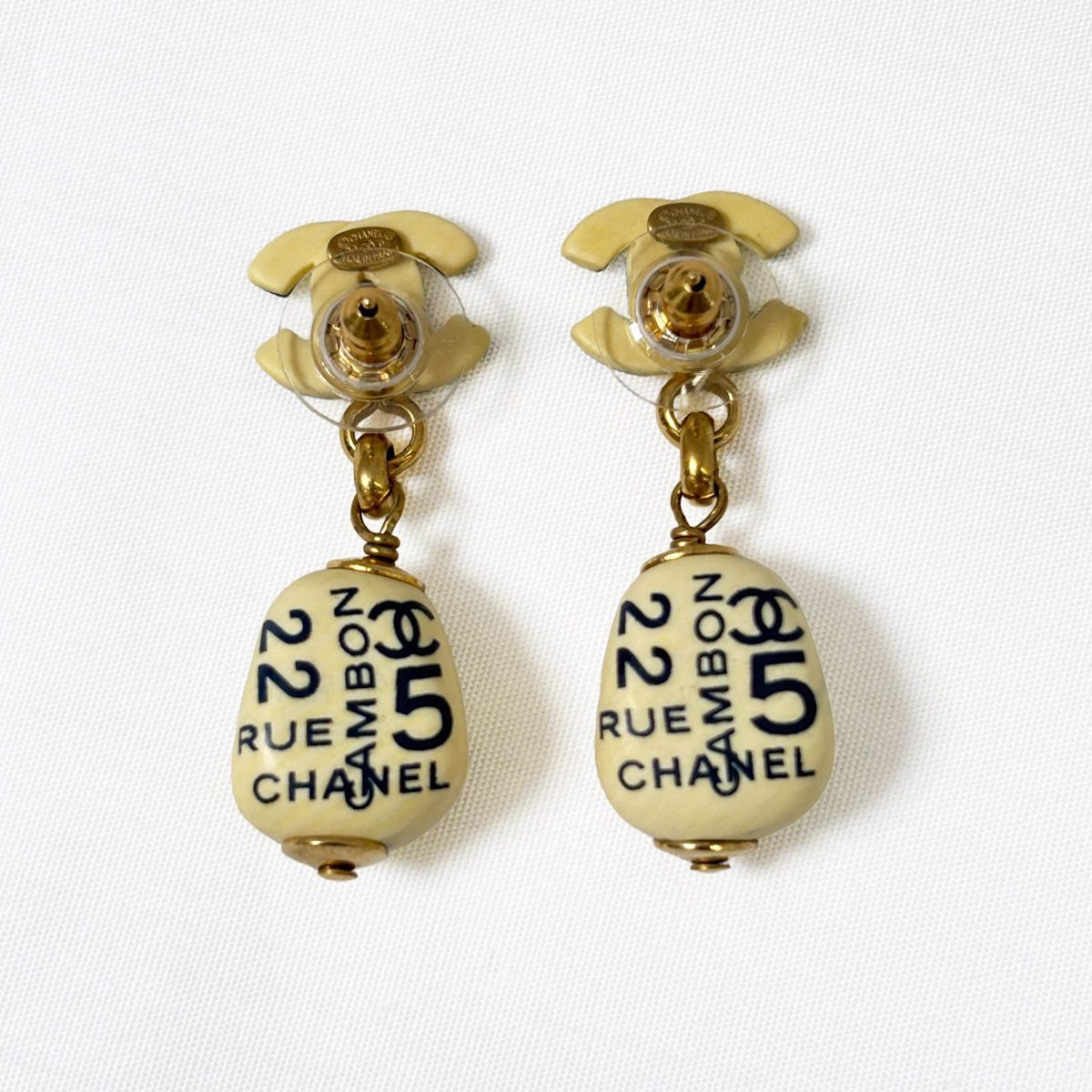 Chanel Cambon Wooden Earrings — view 2