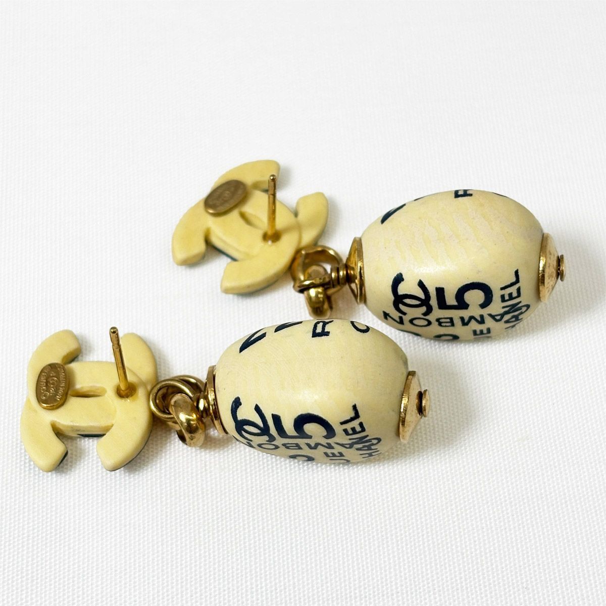 Chanel Cambon Wooden Earrings — view 7