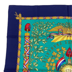 Hermes Scarf Carre 90 in Commemoration Of The French Revolution Silk Blue — view 2