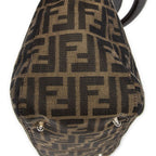 Fendi Small FF Open Tote Brown Zucca Canvas — view 9