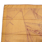 Hermes Carre 90 Tailwind Vent Portant Scarf Silk Orange — view 2