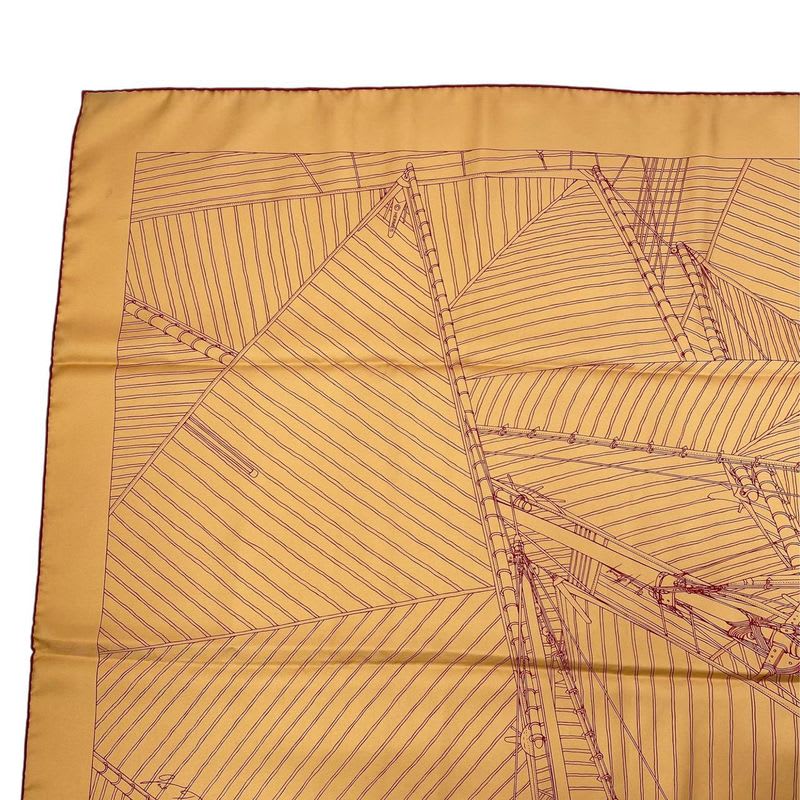 Hermes Carre 90 Tailwind Vent Portant Scarf Silk Orange — view 2