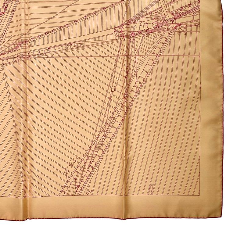 Hermes Carre 90 Tailwind Vent Portant Scarf Silk Orange — view 5