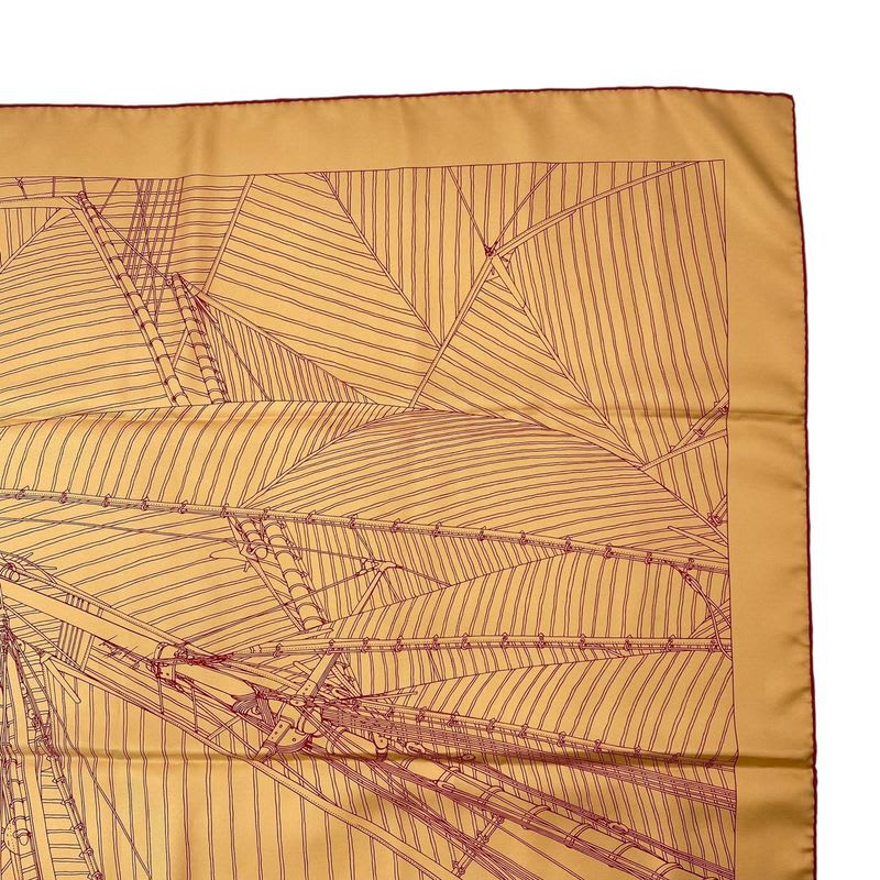 Hermes Carre 90 Tailwind Vent Portant Scarf Silk Orange — view 3