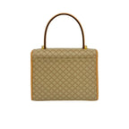 Celine Vintage Macadam Pattern Circle Logo Leather 2-Way Handbag