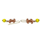 Chanel Swing Earrings Yellow Ball Coco Mark Alloy Plastic 03S — view 6