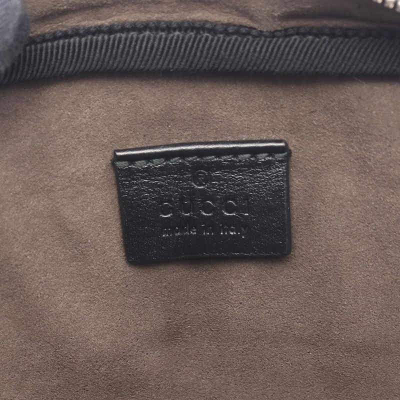 Gucci Waist Bag Guccissima Double Pouch Belt Black Leather — view 5