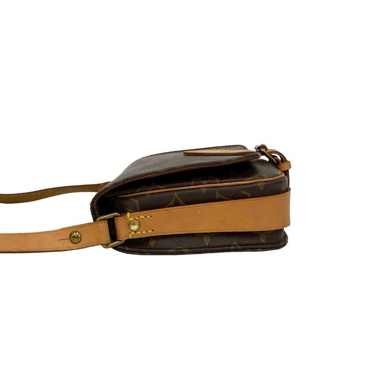 Louis Vuitton Vintage Cartesier Monogram Leather Mini Shoulder Bag Pochette — view 6