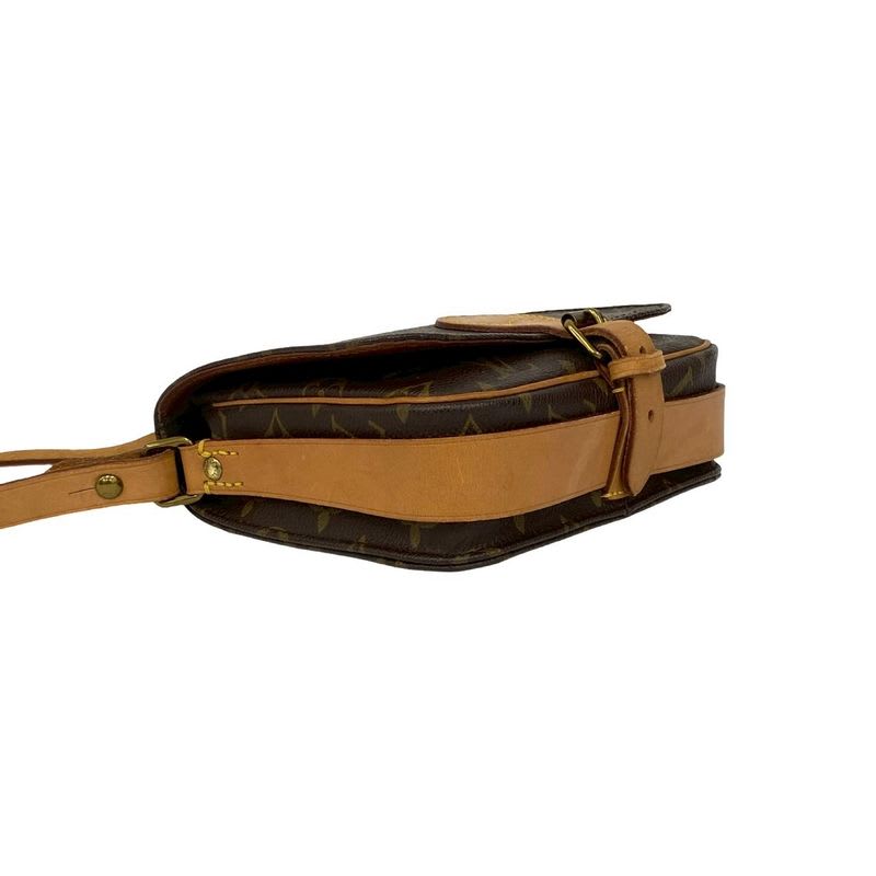 Louis Vuitton Vintage Cartesier Monogram Leather Mini Shoulder Bag Pochette — view 8