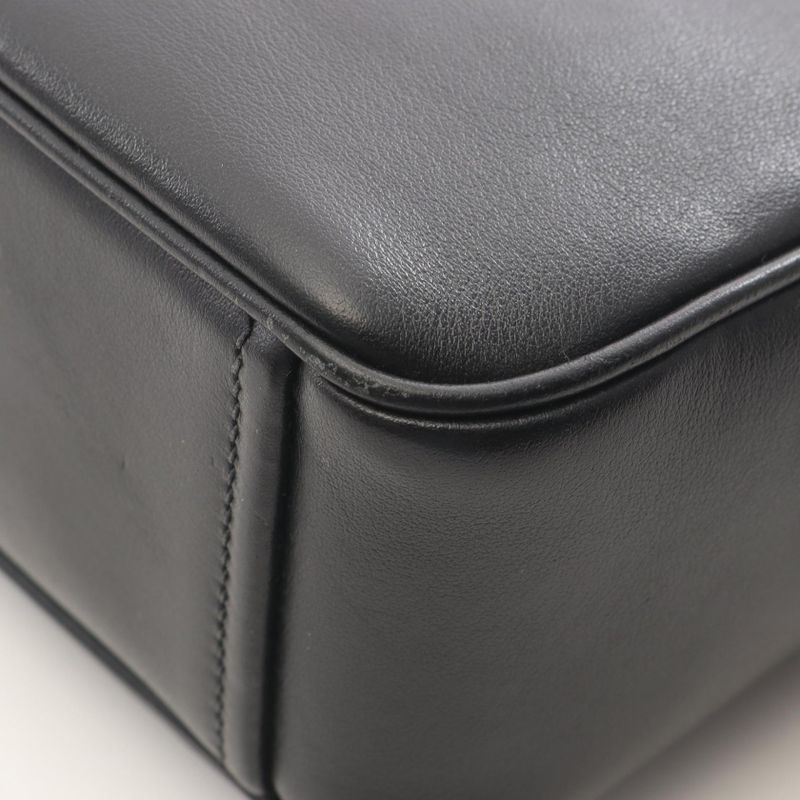 Prada Shoulder Bag Black Leather Banana Print Crossbody — view 5