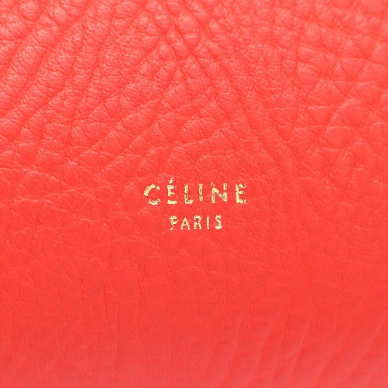 Celine Handbag Belt Bag Mini Red Beige Leather — view 4